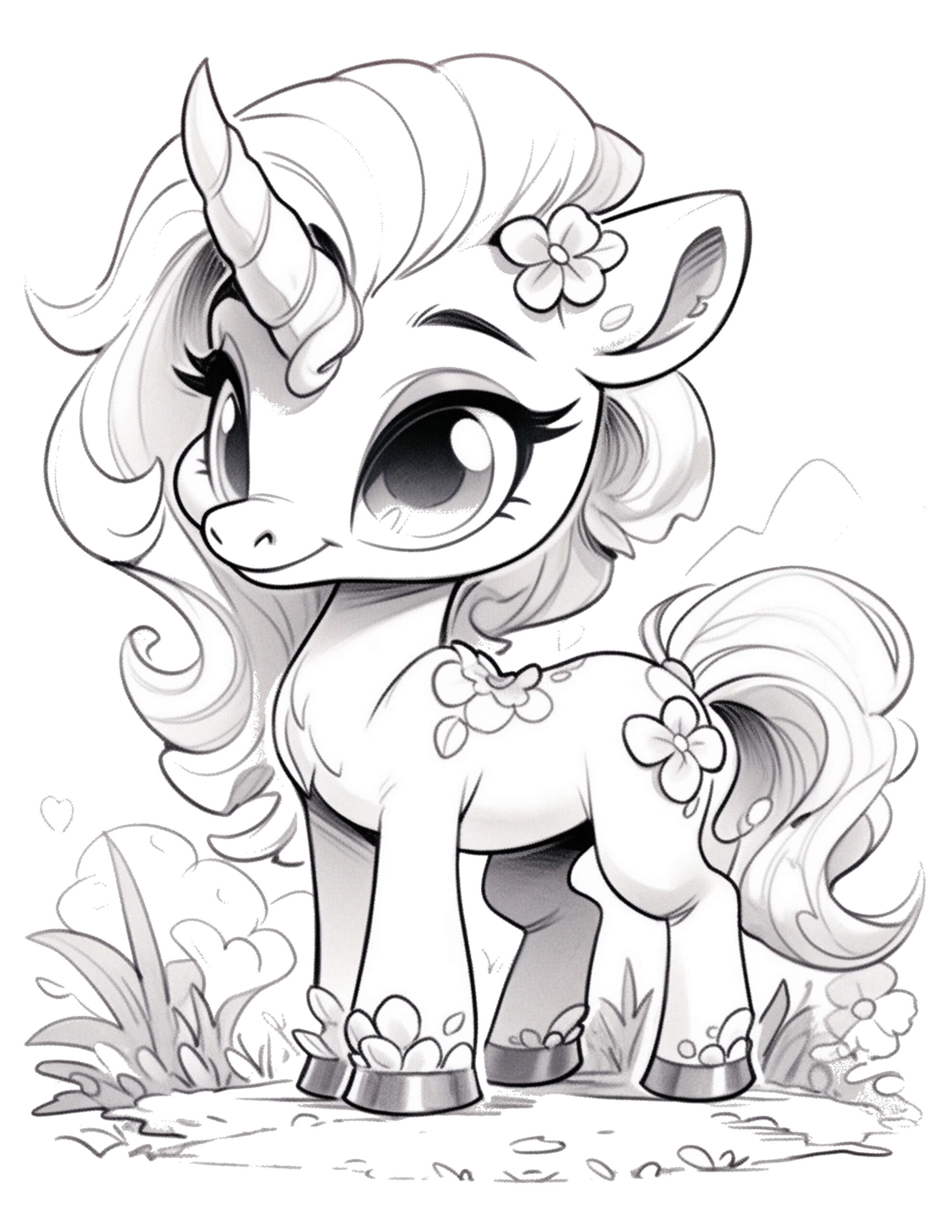 Unicorn Coloring Pages - The Poppy Jar