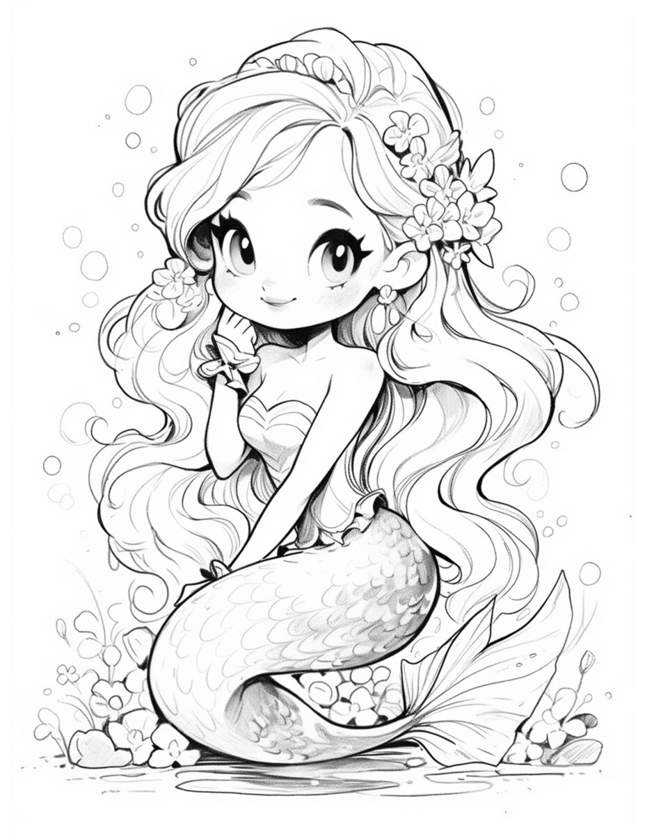 Dive into Creativity with Mermaid Coloring Pages - Fun Craft for Kids