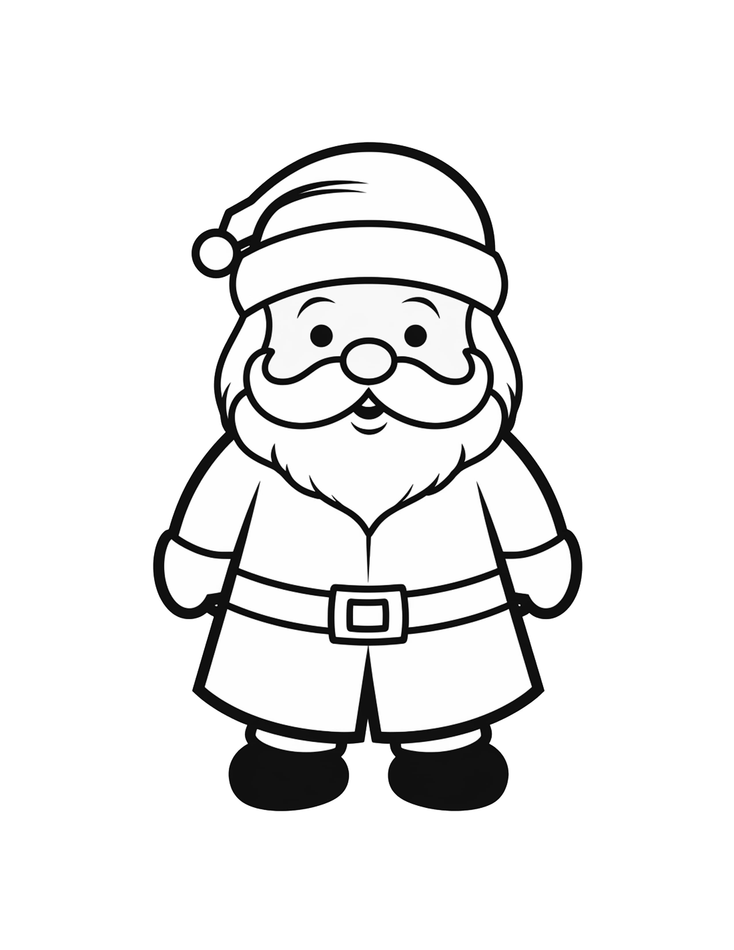 How To Draw Cartoon Santa Claus - Art For Kids Hub -